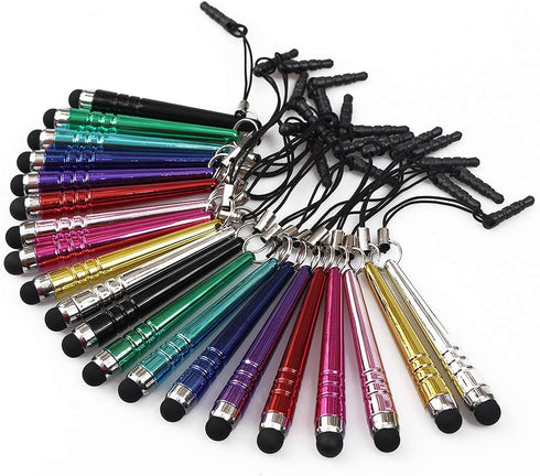 homEdge Mini Stylus Pen Set of 20 Pack, Universal Capacitive Stylus with 3.5 mm Jack Compatible with All Device with Capacitive Touch Screen – 10 ...