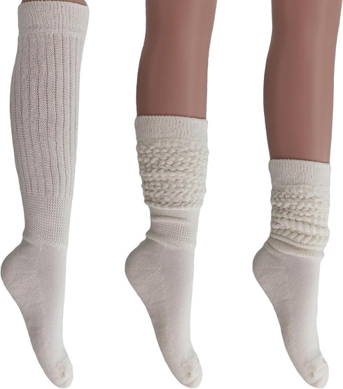 AWS/American Made Slouchy Scrunch Cotton Slouch Socks for Women Shoe Size 5 to 10...