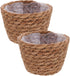 Alipis Seagrass Basket Planter Woven Flower Pots 2pcs 13cm Rattan Storage Basket Plant Container Hand Woven Basket Planter Straw Flower Pot for In...