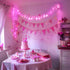 JMEXSUSS 4 Pack 50 LED Pink Fairy Lights Battery Operated, 16.1ft Christmas Fairy Lights Indoor Outdoor Waterproof, Pink String Lights for Bedroom...