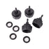 Inner 3/4 inch to Single 1/4 Pipe Joint with Four Black Strainer 6-Point Washers?Garden Irrigation System Used in Gardens,Lawns...