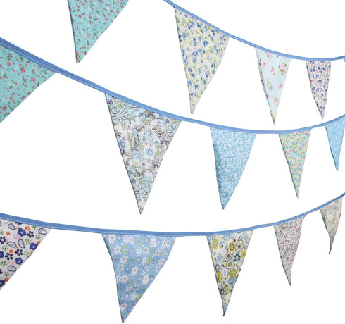 10M/32Ft Triangle Bunting Banner, 36 Pcs Cotton Fabric Flags Pennant Garlands for Birthday Party, Wedding, Baby Shower, Outdoor and Home Decoratio...