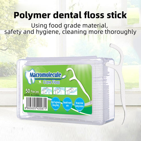 Voraiya 100 Count Floss Picks Unflavored, Tooth Picks Flossers with 2 Travel Handy Cases, Fight Tooth Decay and Keep Your Teeth Clean, Floss Stick...