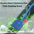 Double-Sided Fish Tank Aquarium Cleaning Sponge Brush with Non-Slip Handle Blue...