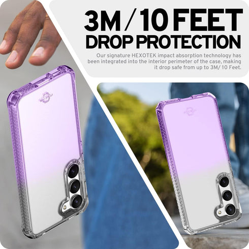 Itskins for Samsung Galaxy S23+ HYBRID R // OMBRE Protective Phone Case, Slim Hybrid Case, Anti-Yellowing, and Heavy Duty Shockproof Cover, Milita...