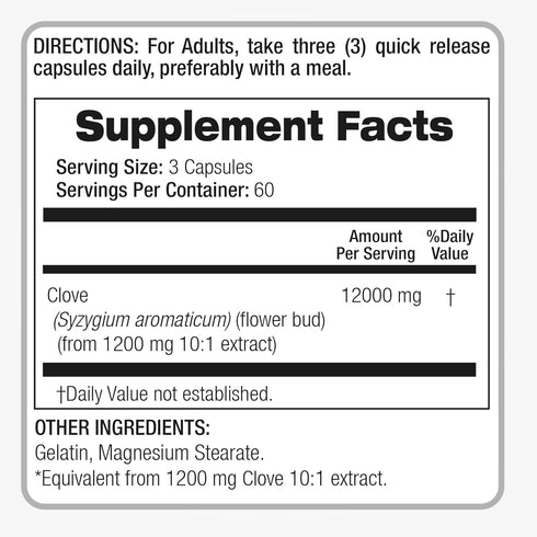 FITO MEDIC'S Lab | cloves | 180 capsules |12000 mg | clove pills | clove extract | Ultra high Absorption. clove supplement |clavos de olor | clove...