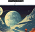Space Themed Design, Vibrant Color Mouse Pad Travel Mouse Pad for Gaming Cloth Mouse Pad Laptop Mouse Pad, 26x21cm...