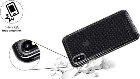 tech21 Protective Thin Evo Check Pattern Back Case Cover for Apple iPhone Xs Max, Smokey Black...