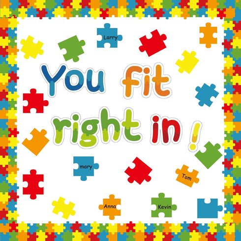 chiazllta Welcome Bulletin Board for Classroom with Inspirational Accents Puzzle Pieces Bulletin Board Decorations for Chalkboards School Door Dec...