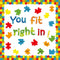 chiazllta Welcome Bulletin Board for Classroom with Inspirational Accents Puzzle Pieces Bulletin Board Decorations for Chalkboards School Door Dec...