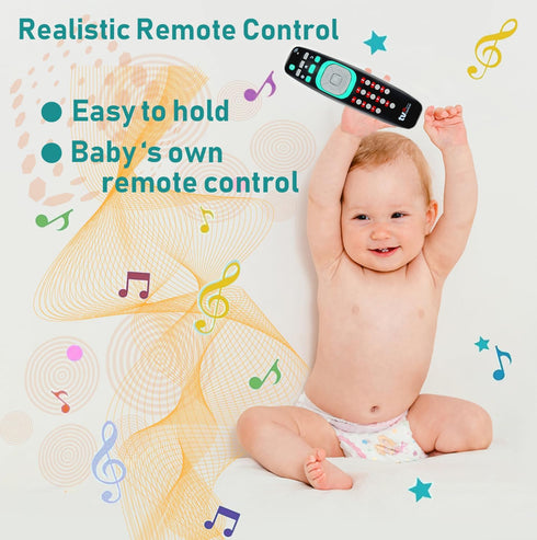 Baby Remote Control Toy, TV Remote Control Toy, Musical Toys with Lights and Sounds for Toddlers Babies 12 36 Months...