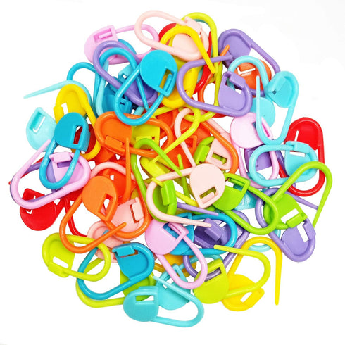 600 Pieces Colorful Plastic Safety Pins,Knitting Markers Crochet Clips,Knitting Crochet Stitch Markers,Locking Stitch Markers for Knitting DIY Cra...