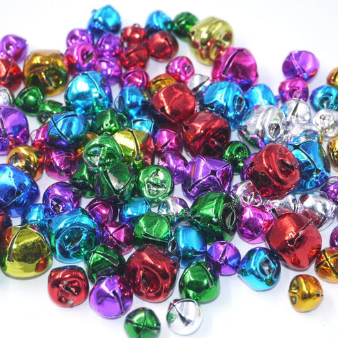 Craft Kits and Supplies 100 Mix Colorful Christmas Jingle Bells...