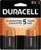 Duracell Coppertop 9V Battery, 2 Count Pack, 9-Volt Battery with Long-lasting Power, All-Purpose Alkaline 9V Battery for Household and Office Devi...