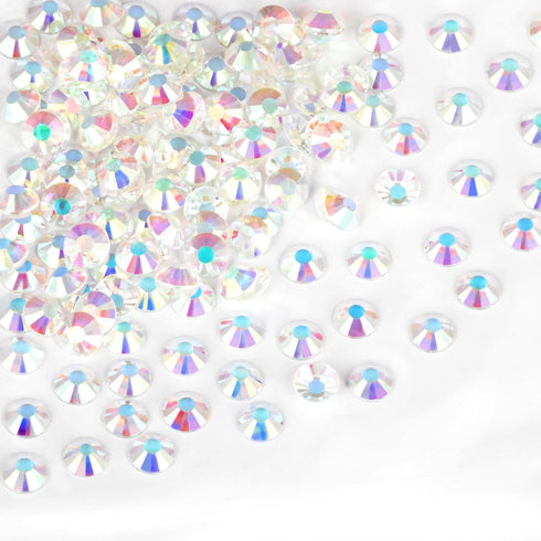 Glue Fix Crystal Flatback Rhinestones Glass Diamantes Gems for Crafting Nail Art Crafts Decorations Clothes Shoes 2.1mm (ss6 2880pcs, Starry Meteo...