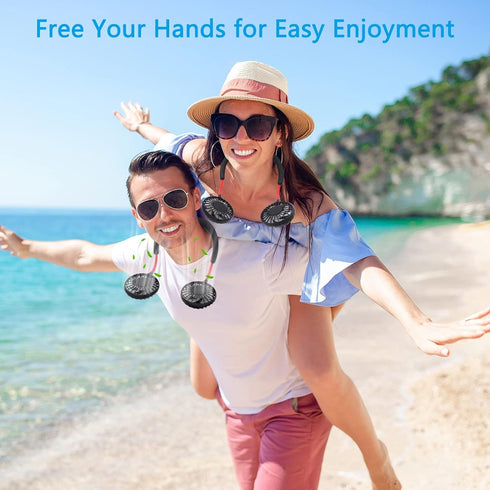 SZ-JIAHAIYU Neck Fan Portable Face Fan Personal USB Hands-Free Mini Wearable Sports Handheld Cooling Small New Fans Around Your Neck for Travel Of...