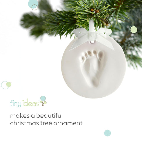 Tiny Ideas DIY No Mess Hanging Christmas Ornament Keepsake Kit, Baby Hand and Footprint Keepsake, Classic Nursery Decor, Ideal Gender Neutral Gift...