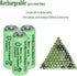 8 Packs Ni-MH 2/3AAA 1.2v 300mah Rechargeable Batteries Button Top 3A Battery (They are not AAA Size Batteries)...