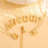 Bubble Letter Gold Necklace for Women, 18k Gold Plated Chain Pendant Charm Necklace Balloon Initial Name Choker Jewelry for Girls Men Gifts...