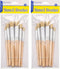 Wooden Stencil Brushes Natural Stencil Bristle Brushes Dome Art Painting Brushes Wood Paint Template Brush for Acrylic Oil Watercolor Art Painting...