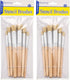 Wooden Stencil Brushes Natural Stencil Bristle Brushes Dome Art Painting Brushes Wood Paint Template Brush for Acrylic Oil Watercolor Art Painting...