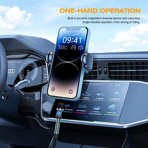 7-Pin Magnetic Charging Cable 2Pcs 360° Rotating 3 in 1 USB C Magnetic Phone Charger, 3A Fast Charging with Data Transfer for Android/i-Product/Mi...