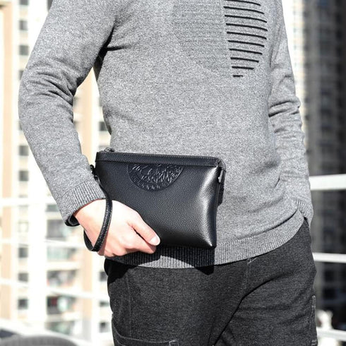 Eshow Clutch Purse for Men, Clutch Wallet Long Wallets with Zipper PU Leather Men's Coin Purse Business Card Holders Wrist Wallet Gift for Father ...
