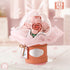 Flower Building Blocks Set with Dust-Proof Dome,Simulation Bouquet for Valentine's Day,Bonsai Building Bricks Toys,Home Decor (Pink)...