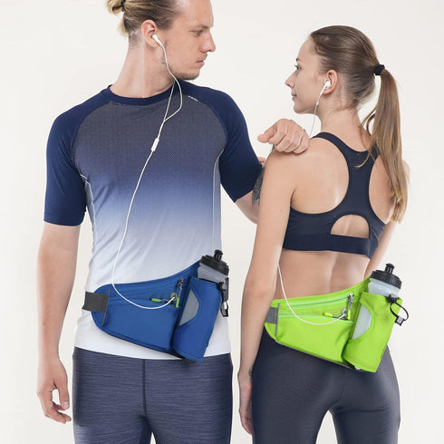 Fanny Pack with Water Bottle Holder, Hydration Running Belt for Men Women Adjustable Strap Waist Bag Suitable for Hiking Running Walking Jogging C...