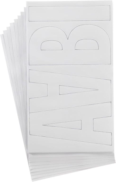 Westcott LetterCraft Permanent Vinyl Lettering Franklin Gothic 6-Inch, White (15865)...