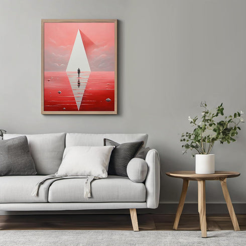 Posterizer 1 pcs-red alien planet-artistic paintings-Abstract & Modern Art-Fantasy & Fiction Art-Gift for Art Lovers-Decor for Home & Office- UNFR...