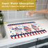 4th of July Drying Mat for Kitchen Counter 18 x 24 in - US Independence Day Patriotic Gnomes Microfiber Large Dish Drainer Mats Protector Pad for ...