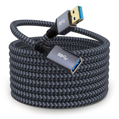 USB Extension Cable 20 ft, Long USB Extension Cable USB Extender Nylon Braided USB 3.0 Extension Cable for Webcam, Camera, Phone, Mouse, Keyboard,...