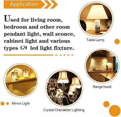 G9 Led Bulb, 8W G9 Led Bulb Dimmable, Bi Pin Base(Led Bulb G9 Base), Warm White 3000k, 100W Equivalent Crystal Chandelier, G9 Led Light Fixture Us...