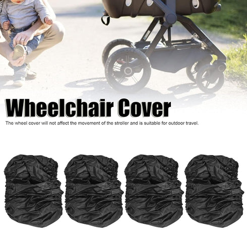 4Pcs Baby Stroller Wheel Cover,Dustproof Kid Baby Wheelchair Protector aby Stroller Wheel Protection Covers Pushchair Wheel Cover Stroller Accesso...