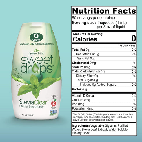 SweetLeaf Sweet Drops - Flavored Liquid Sweetener, Stevia Extract, Zero Calories, Gluten Free, Keto Friendly, Non GMO, Natural Flavors, Sugar Alte...