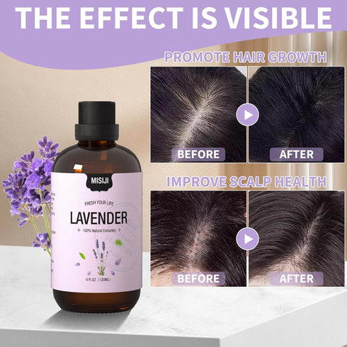 Essential Oils-MISIJI Lavender Essential Oils for Diffuser for Home 4FL.OZ Plus 0.33,Diffuser Oils Scents for aromatherapy,Laundry,Candle&Soap Mak...