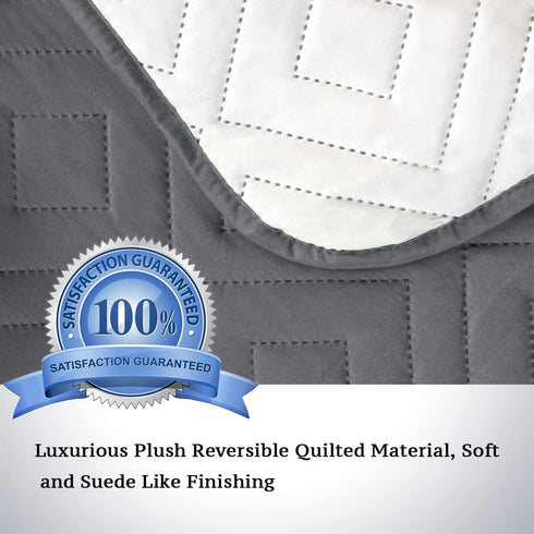 H.VERSAILTEX Reversible Quilted Recliner Covers Water Resistant Furniture Protector for Reclienr Chair with Elastic Straps for Pets Kids Sitting W...