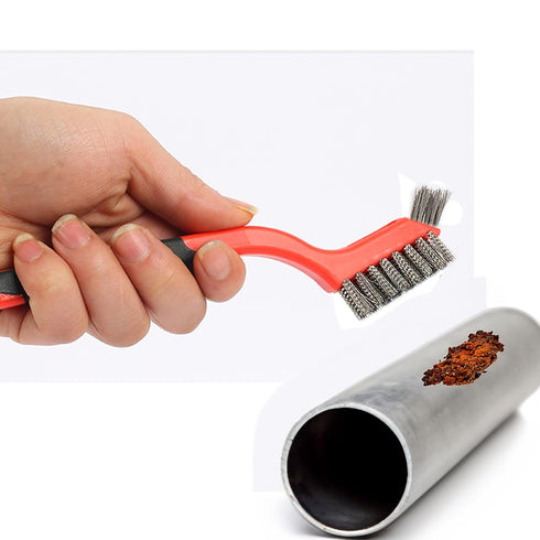 3pcs Small Stainless Steel Little Wire Brushes Set for Cleaning Rust Removal...