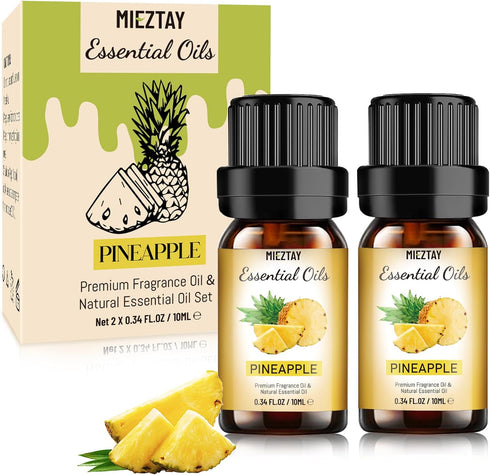 Pineapple Fruit Essential Oils - Fragrance Oil for Diffusers, Candle&Soap Making - Premium Aromatherapy Oil with Fruity Scent (2x10ml)...