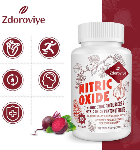 Nitric Oxide Supplement for Men, 2,255mg Per Serving – 13 in 1 Nitric Oxide Precursor & Nitric Oxide Phytonutrients Complex with L-Arginine & L-Ci...
