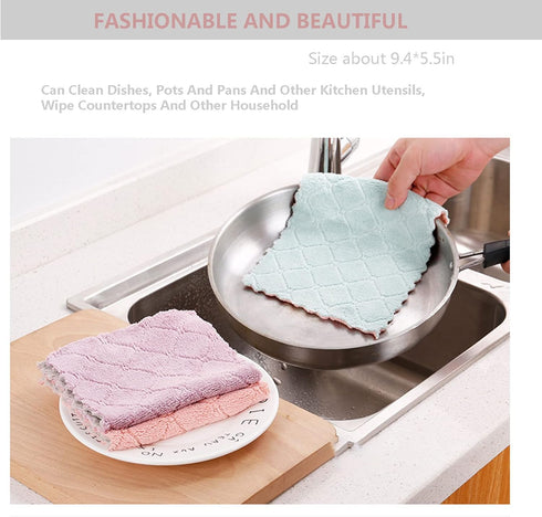 SimpleHouseware Microfiber Cleaning Cloths Reusable and Washable Lint Free...