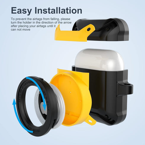 Valkit Compatible with Airpods Case, 2 in 1 Rugged Protective Cases Shockproof Air Pod 2 Case for Men Women with Keychain iPod Skin for Airpods 1/...