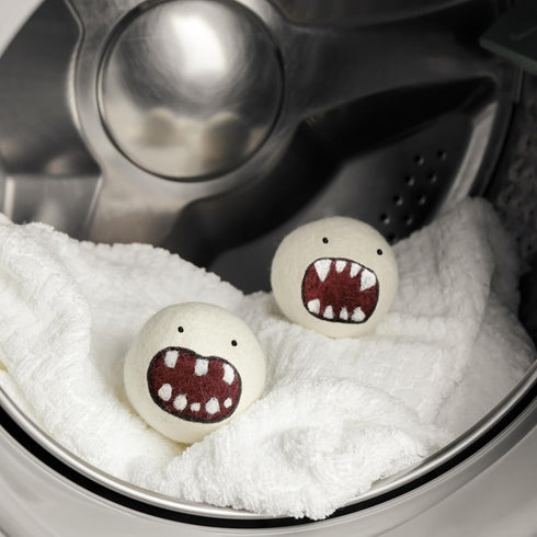 Woolbuddy Dryer Balls, 6 pack Monster Design Reusable Wool Dryer Balls, Home and Cleaning Essentials, Cute & Funny Laundry Accessories for Reusabl...