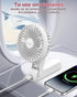 EasyAcc Portable HandHeld Fan, 5000mAh 32H Rechargable Personal Fan, 5 Speed Powerful & Ultra Quiet USB C Small Desk Fan, 180° Foldable Cooling Fa...