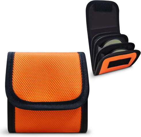 Professional Photography Filter Bag, Camera Lens Filter Bag Filter Entrainment Waterproof And Dustproof Anti-Fall Design, Suitable for 25mm-58m Fi...