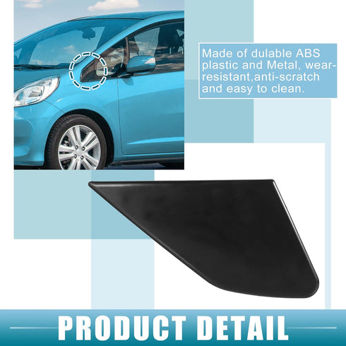 Front Left Door Mirror Corner mudguard Triangle Cover for Honda Fit 2009-2013 Plastic Black...