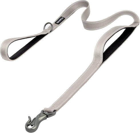 PetiFine 5FT Heavy Duty Dog Leash with Soft Padded Double Handle, Durable Strong Clasp Dog Leashes, Reflective Nylon Walking Lead for Large,Medium...