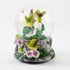 Elanze Designs Green Family Flittering Hummingbirds with Purple Flowers Bird Tabletop Figurine 100MM Sturdy Glitter Water Snow Globe Plays Tune Yo...