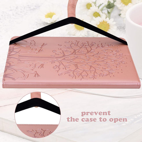 Case for Xiaomi Redmi Pad 10.61 Inch 2022,Embossed Design Deer&Tree PU Leather Flip Stand Case with Pen Holder Elastic Band for Redmi Pad 10.61 Ta...